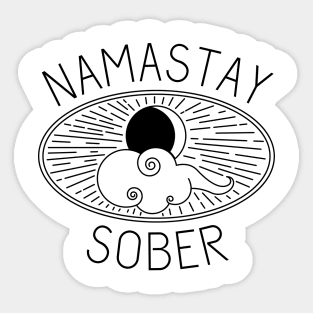 Vintage Namastay Sober Drug | Addiction Recovery Sticker